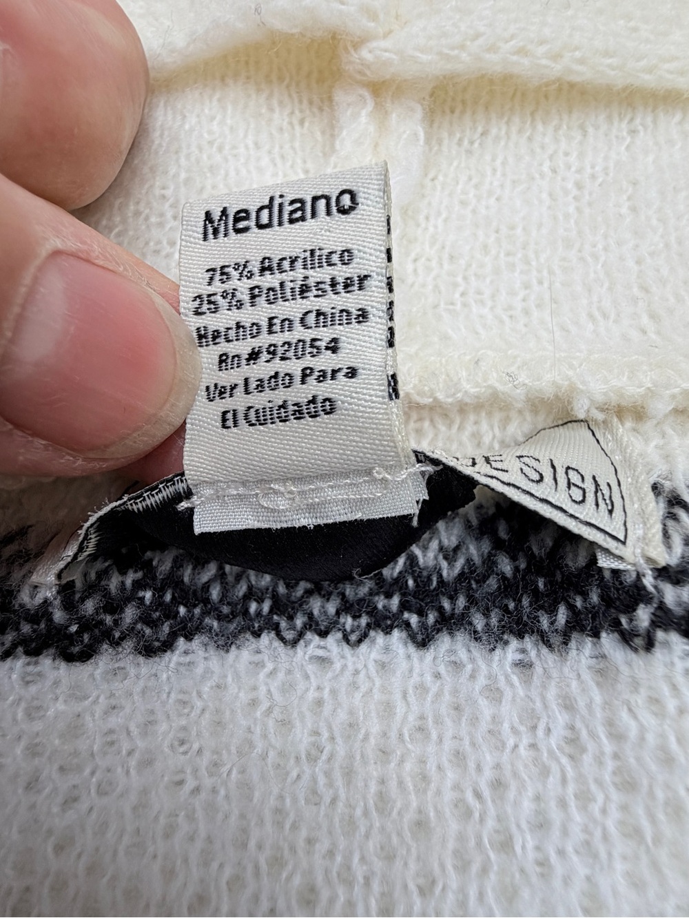 Hooded Open-Front Long Cardigan Sweater - Cream, Gray & Black - Picture 8 of 10